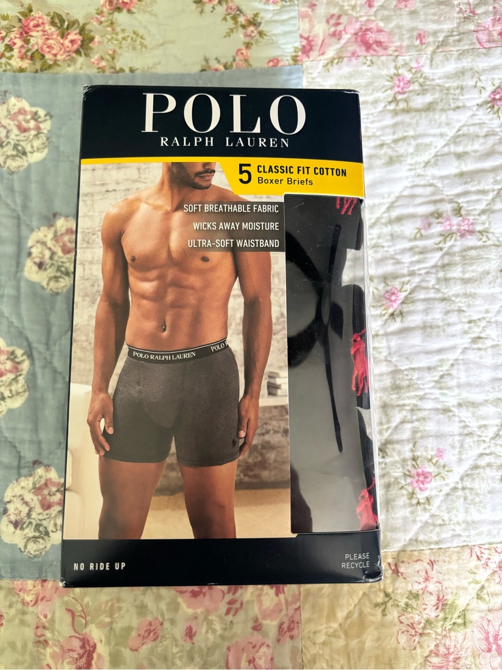 Polo by Ralph Lauren Men’s Classic Fit Cotton Boxer Briefs Black NIB Sz XL 5 pr
